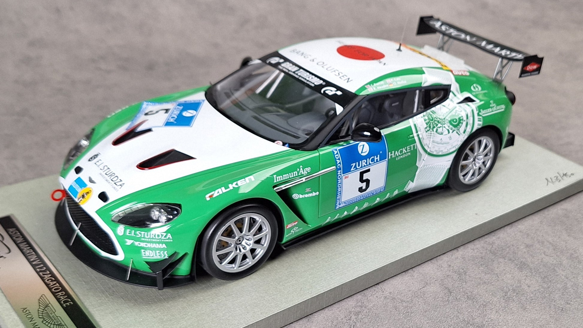 Aston Martin V12 Zagato 24h Nürburgring 2012 green, Tecnomodel TM18-01F, 1:18